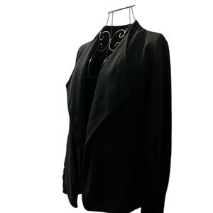 Caslon 100% Cotton Black Women's Jacket with Pockets, Size S